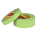 3M™ 233+ Performance Masking Tape, 1" x 60 Yd., Green, Pack Of 24