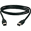 QVS FireWire/i.Link 6Pin to 6Pin Black Cable