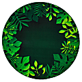 Carpets for Kids® Pixel Perfect Collection™ Tropical Paradise Activity Round Rug, 6' x 6', Green 1 thumbnail image