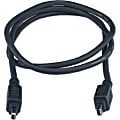 QVS 25ft IEEE1394 FireWire/i.Link 4Pin to 4Pin A/V Black Cable