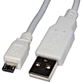 4XEM Micro USB Cable - 3 ft USB Data Transfer Cable  - 4XMUSB3WH 1 thumbnail image