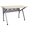 Lumisource Conference Folding Table, Natural/Silver