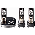 Panasonic® KX-TG6533B DECT 6.0 Plus Digital 3-Handset Cordless Phone With Digital Answering System, Black/Silver 1 thumbnail image