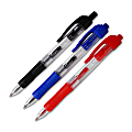 Integra Retractable Gel Pens, Fine Point, 0.5 mm, Black Barrel, Black Ink, Pack Of 12 Pens