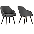 Glamour Home Adaya Dining Chairs, Gray, Set Of 2 Chairs