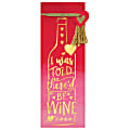 Amscan I Was Told There'd Be Wine Valentine's Day Bottle Bags With Gift Tags, 14"H x 5"W x 5"D, Pink, Pack Of 12 Bags