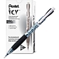 Pentel® Icy Mechanical Pencils, #2 Lead, Fine Point, 0.5 mm, Black Barrel, Pack Of 12