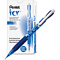 Pentel® Icy™ Mechanical Pencil, 0.7mm, #2 Lead, Blue/Transparent Barrel, Pack Of 12