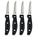 Oster Granger 4-Piece Stainless-Steel Steak Knife Set, 4-1/2", Black