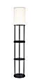 Adesso® Charging Station Shelf Floor Lamp, 66-1/2"H, White Shade/Black Base 1 thumbnail image