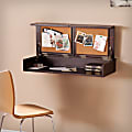 Southern Enterprises Lexford Wall Mount Desk, Espresso 1 thumbnail image