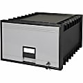 Storex Archive Storage Box - External Dimensions: 18.3" x 11.5"x 24.4" - Heavy Duty - Stackable - Black, Gray -  - 61402U01C 1 thumbnail image
