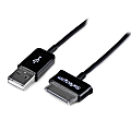 StarTech.com 2m Dock Connector to USB Cable for Samsung Galaxy Tab- 6.56 ft Proprietary/USB Data Transfer Cable  - USB2SDC2M 1 thumbnail image