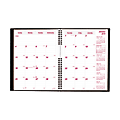 Brownline® CoilPro™ 50% Recycled 14-MonthPlanner, 8 1/2" x 11", Black, December 2014-January 2016