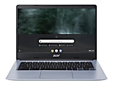 Acer Chromebook 314 CB314-1HT-C7C0 - Intel Celeron N4000 / 1.1 GHz - Chrome OS - UHD Graphics 600 - 4 GB RAM - 64 GB eMMC - 14" touchscreen 1366 x 768 (HD) - Wi-Fi 5 - dew silver - kbd: US 1 thumbnail image