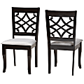 Baxton Studio Mael Dining Chairs, Gray/Dark Brown, Set Of 2 Dining Chairs 1 thumbnail image
