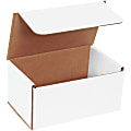 Partners Brand Corrugated Mailers 8" x 5" x 4", White, Bundle of 50