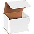 Partners Brand Corrugated Mailers 8" x 6" x 6", White, Bundle of 50