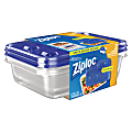Ziploc® Plastic Food Storage Container Set, Clear, Pack Of 2