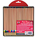 Koh-I-Noor Tri-Tone Multicolor Pencils, Assorted Lead, Set Of 24