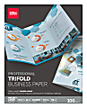 Office Depot® Brand Professional Trifold Business Paper, Glossy, Double-Sided, Letter Size, White, Pack Of 100 Sheets 1 thumbnail image