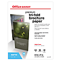 Office Depot® Double-Sided Presentation Paper, Matte, Tri-Fold, Letter Size (8 1/2" x 11"), 45 Lb, Ream Of 100 Sheets 1 thumbnail image