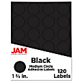 JAM Paper® Circle Labels, 1 2/3", Black, Pack of 120 Labels 1 thumbnail image