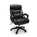Essentials By OFM Bonded Leather High-Back Chair, Black