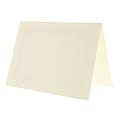JAM Paper® Blank Fold-Over Cards, Panel Border, 4 3/8" x 5 7/16", Ivory, Pack Of 100
