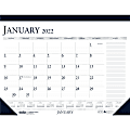 House of Doolittle Small Blocks 12-Month Desk Pad - Julian Dates - Monthly - 1 Year - January 2022 till December 2022 - 1 Month Single Page Layout - 18 1/2" x 13" Sheet Size - 1.50" x 1.88" Block - Desk Pad - Blue, Gray
