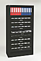 Bisley Steel/Polypropylene Premium Multimedia Tambour Cabinet, 8 Drawers, 78"H, Black 1 thumbnail image