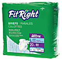 FitRight Ultra Briefs, Large, 48 - 58", Blue, 20 Briefs Per Bag, Case Of 4 Bags 1 thumbnail image
