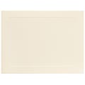 JAM Paper® Blank Note Cards, Panel Border, 4 1/4" x 5 1/2", Ivory, Pack Of 100