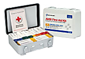 First Aid Only Metal Weatherproof First Aid Kit, White, 82 Pieces 1 thumbnail image