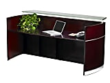 Mayline® Napoli 88"W Computer Desk Reception Station, Mahogany