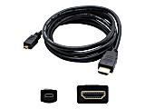 AddOn 3ft HDMI to Micro-HDMI Adapter Cable - HDMI cable - HDMI male to 19 pin micro HDMI Type D male - 3 ft - black 1 thumbnail image