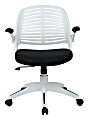 Ave Six Tyler Polyester Mid-Back Office Chair, Black/White