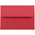 JAM Paper® Booklet Envelopes, #4 Bar (A1), Gummed Seal, 30% Recycled, Red, Pack Of 25
