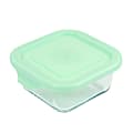 Martha Stewart Glass Container With Lid, 2”H x 4-1/2”W x 5-1/4”D, Mint