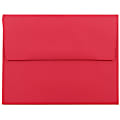 JAM Paper® Booklet Invitation Envelopes, A2, Gummed Seal, 30% Recycled, Red, Pack Of 25