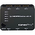 KanexPro 5x1 HDMI Switcher - Video/audio switch - 5 x HDMI - desktop 1 thumbnail image