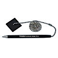 PM™ Company Counter Pen With Ball Chain/Base, Black Ink, Black Base