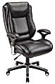 Realspace® Endsleigh Big & Tall Executive Bonded Leather High-Back Chair, Satin Black/Chrome