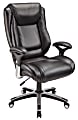 Realspace® Endsleigh Big & Tall Executive Bonded Leather High-Back Chair, Satin Black/Chrome 1 thumbnail image
