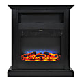 Cambridge® Sienna Electric Fireplace With Multicolor LED Insert, 34", Black Coffee