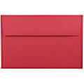 JAM Paper® Booklet Invitation Envelopes, A9, Gummed Seal, 30% Recycled, Red, Pack Of 25