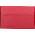 JAM Paper® Booklet Invitation Envelopes, A10, Gummed Seal, 30% Recycled, Red, Pack Of 25