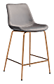 Zuo Modern Tony Counter Chair, Gold/Gray