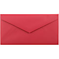 JAM Paper® Booklet Envelopes, #7 3/4 Monarch, Gummed Seal, 30% Recycled, Red, Pack Of 25