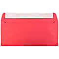 JAM PAPER #10 Business Colored Envelopes With Peel And Seal Closure, 4 1/8" x 9 1/2", Red, Pack Of 25 1 thumbnail image